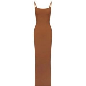 SKIMS Strapless Brown Maxi Dress